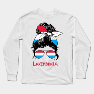 Luxembourg girl, Luxembourg Flag, Luxembourg gift heritage,  Luxembourger girlfriend, Long Sleeve T-Shirt